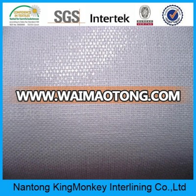 Plain woven interlining for shirt collar